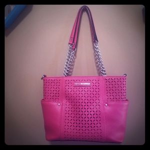 Hot Pink Dana Buchman Chained Purse
